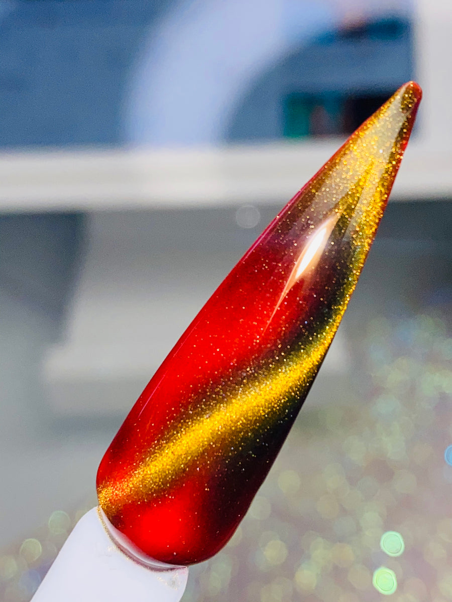 24k top coat cat eye (Gold) Glamournailart