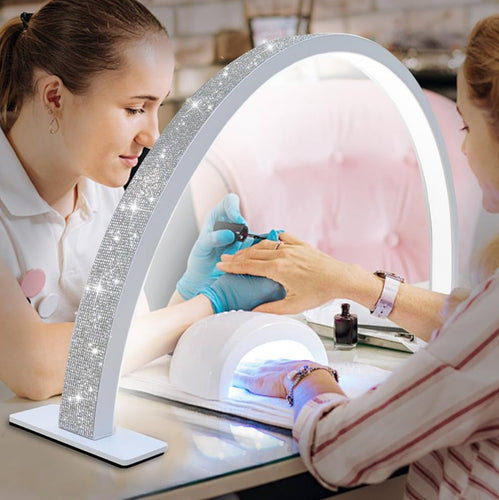 Lampe de table  Demi lune Bling Bling pour esthétique