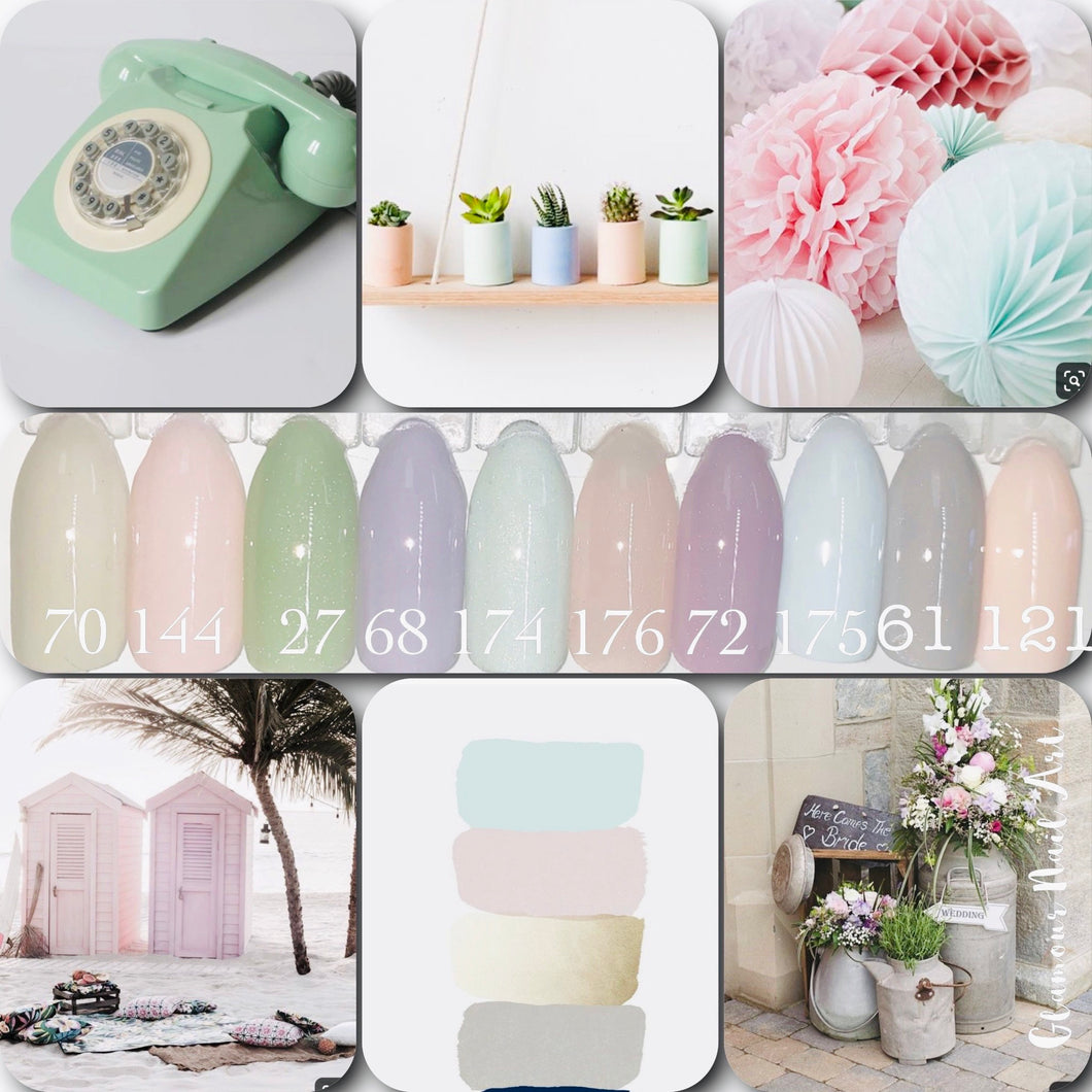 Collection vintage pastel