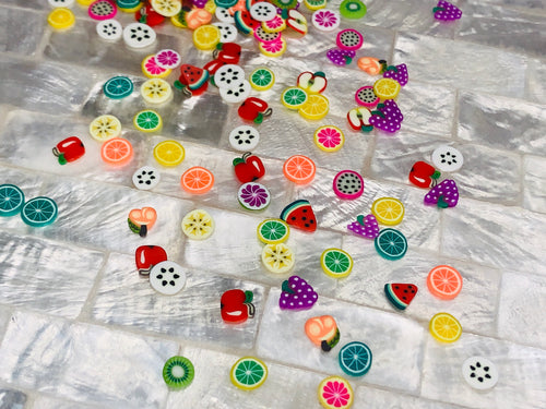 Fimo fruits et confiserie pour ongles milk bath