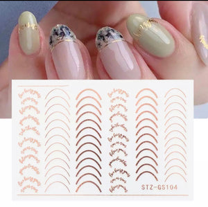 Gna Sticker métallique foil  pour french et deco