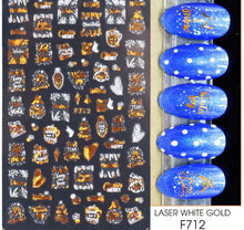 Sticker flocon de neige et deco hiver Gold hollo et blanc