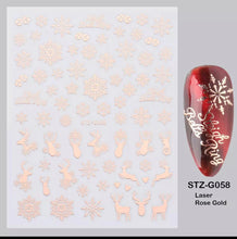 Gna Sticker metalique  flocon de beige Rose Gold