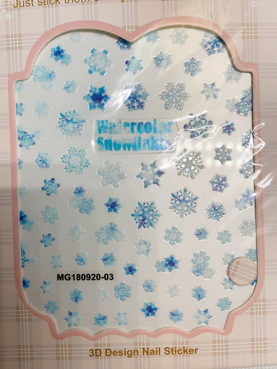 Sticker flocon de neige bleu et blanc