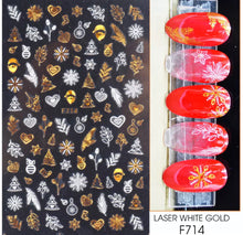 Sticker flocon de neige et deco hiver Gold hollo et blanc