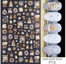 Sticker flocon de neige et deco hiver Gold hollo et blanc