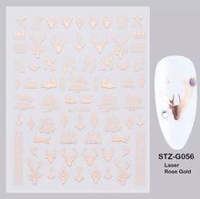 Gna Sticker metalique  flocon de beige Rose Gold