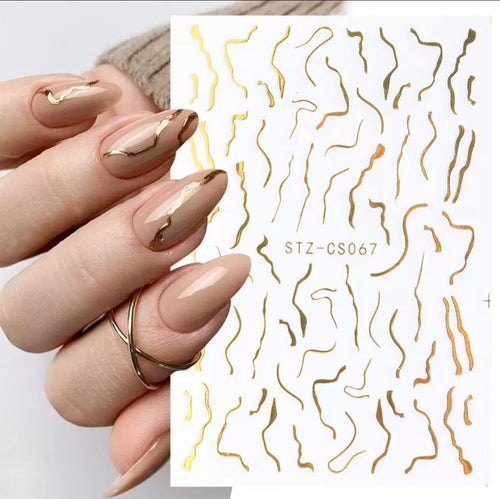 Sticker forme lignes et french