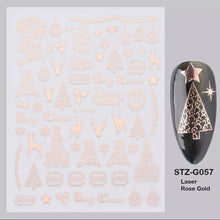 Gna Sticker metalique  flocon de beige Rose Gold