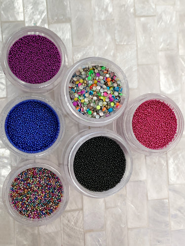 Lot de 6 decoration caviar et mini dots