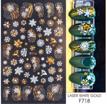 Sticker flocon de neige et deco hiver Gold hollo et blanc