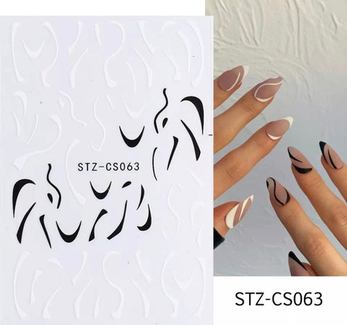 Gna Sticker french et ligne arbitraire noir et blanc