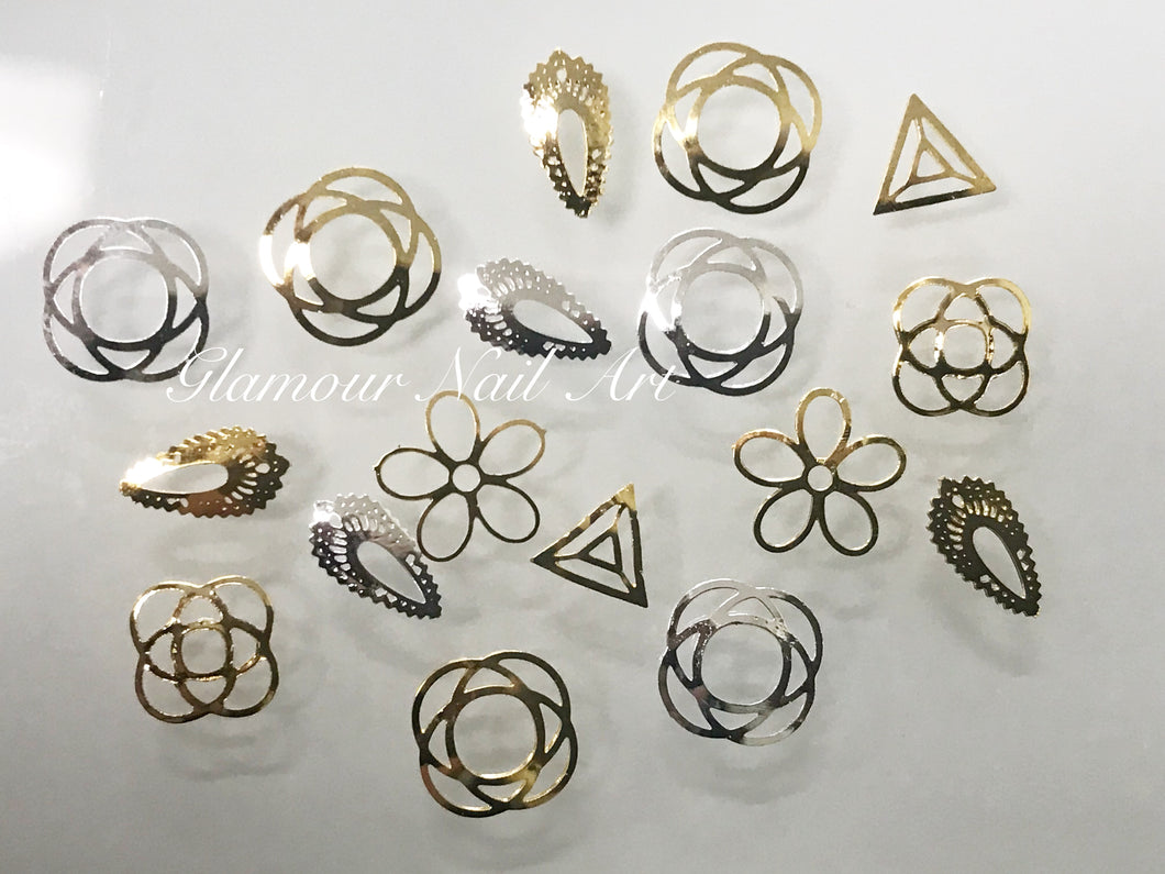 Decoration mix metal or et argent 40 mcs