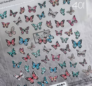 Sticker 5D papillons