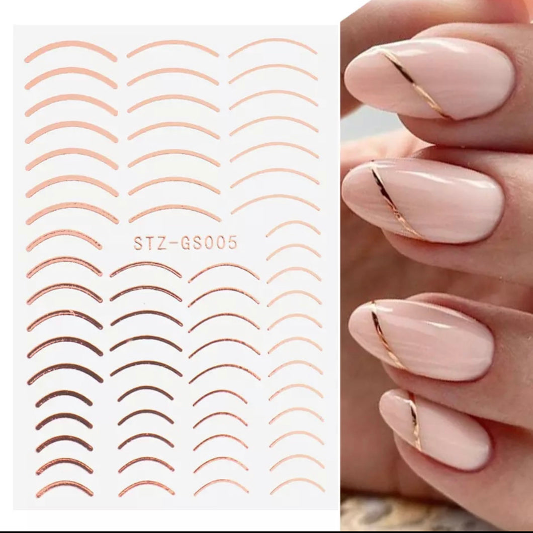 Gna Sticker french  métallique Rose  Gold